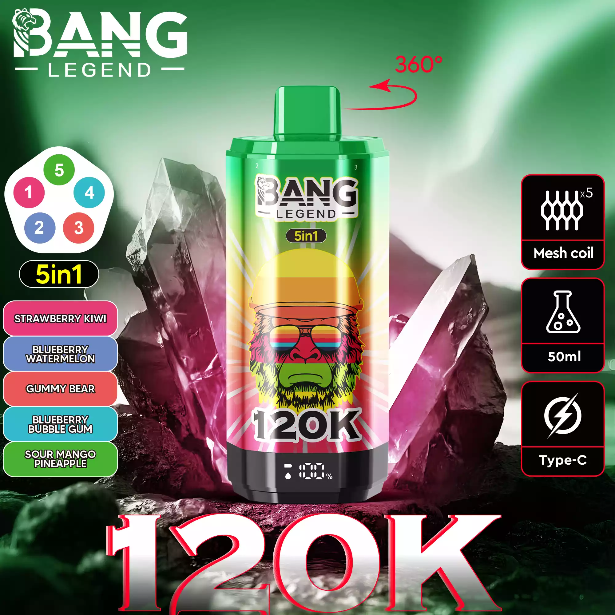 Bang Legend 120K - Détails techniques